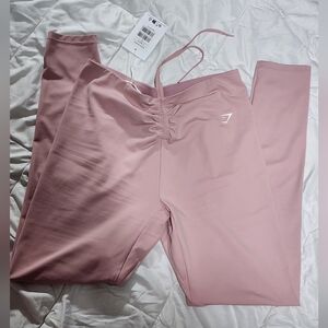 Gymshark Ruched leggings.  Medium. Pink
